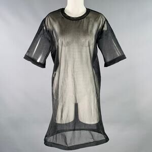 CALVIN KLEIN COLLECTION Size XS Wilson Black Mesh T-Shirt Dress